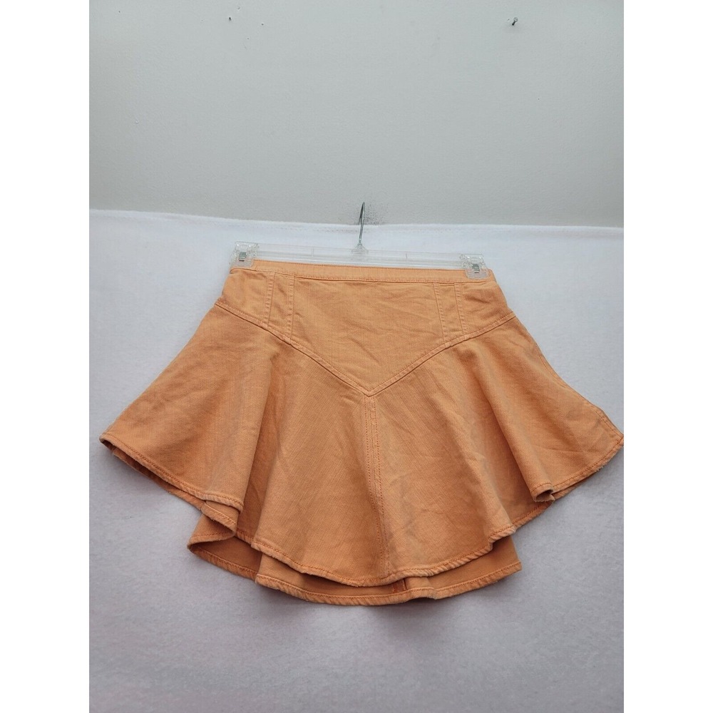 NWT Aerie Denim‎ Circle Mini Skirt Womens XS OrangeFun